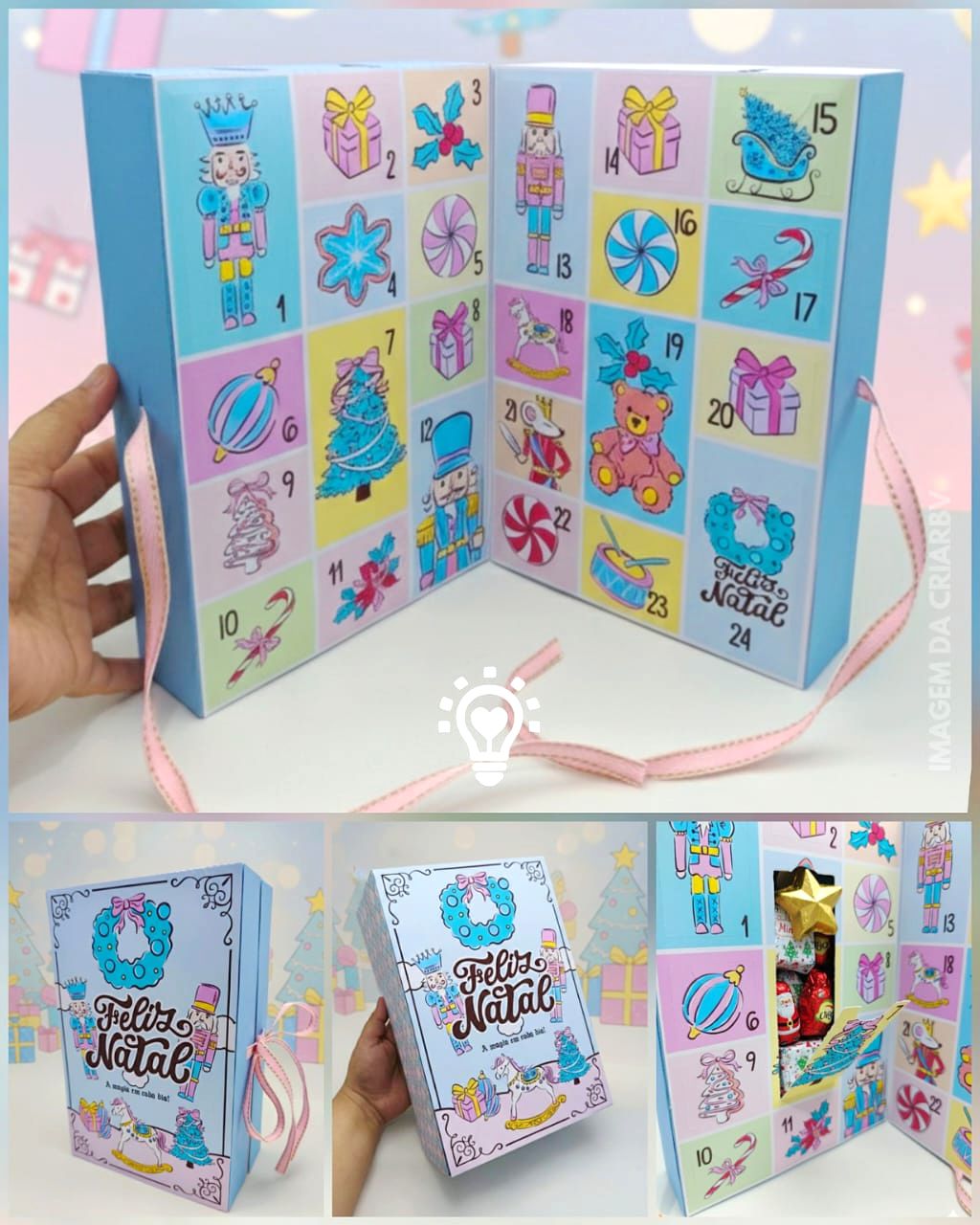 CALENDÁRIO ADVENTO QUEBRA NOZES DE NATAL CANDY ( APENAS STUDIO) ARQUIVO DE CORTE CALENDÁRIO ADVENTO QUEBRA NOZES DE NATAL CANDY - Imagem 1