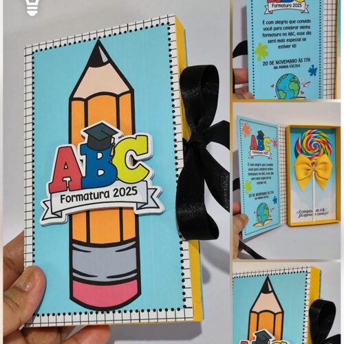 ARQUIVO DE CORTE FORMATURA CONVITE ABC/ FORMATURA (STUDIO E PDF)