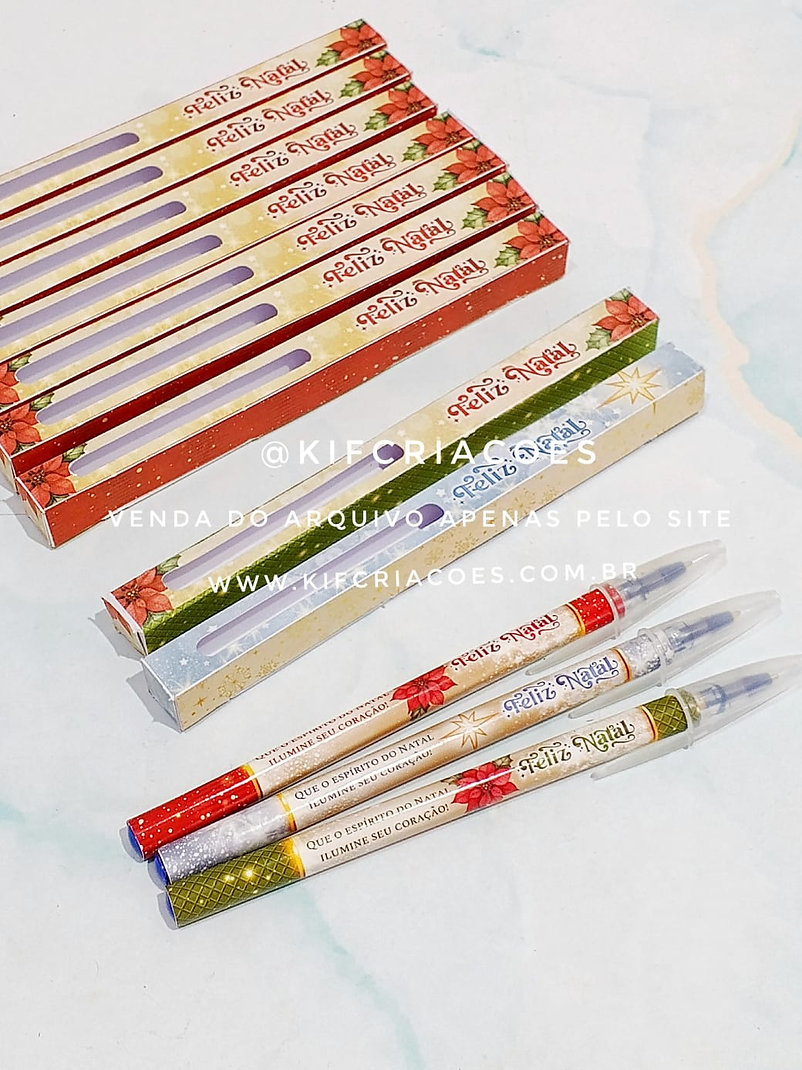 Caixa caneta - Natal Caixa Caneta Natal - Imagem 1