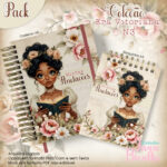 Caderno Pautado A5+Bloquinho A6 Coleção Era Vitoriana N3