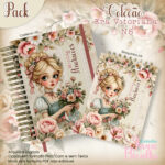 Caderno Pautado A5+Bloquinho A6 Coleção Era Vitoriana N5