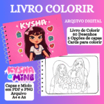 LIVRO COLORIR KYSHA E MINE – Arquivo digital - Imagem 4