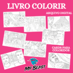 LIVRO COLORIR MR BEAST – Arquivo digital - Imagem 2