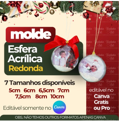 Molde para Bolinha Acrílica CANVA