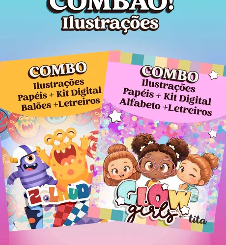 Escolar 2026 - Combão Ilustrações Menina e Menino