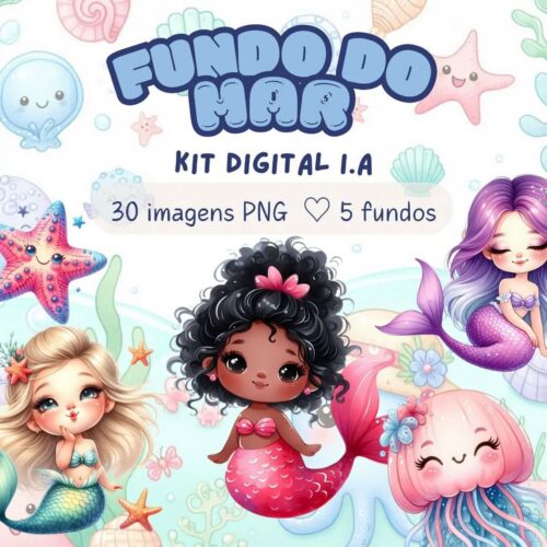 KIT DIGITAL FUNDO DO MAR- SEREIAS