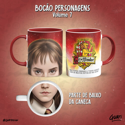 Arte Caneca Bocão Personagens Vol.7