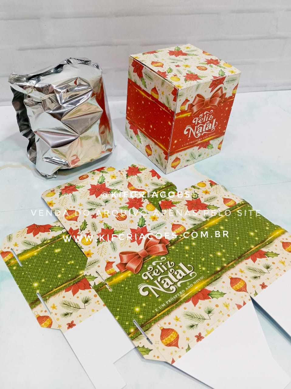 KifC_CaixaMini-Panetone-NATAL_ Caixa mini Panetone - ENCAIXE - Imagem 1