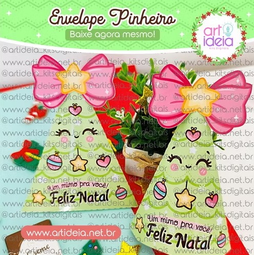 Kit Digital - Envelope Pinheiro Natal