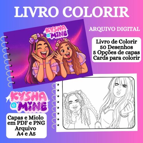 LIVRO COLORIR KYSHA E MINE – Arquivo digital