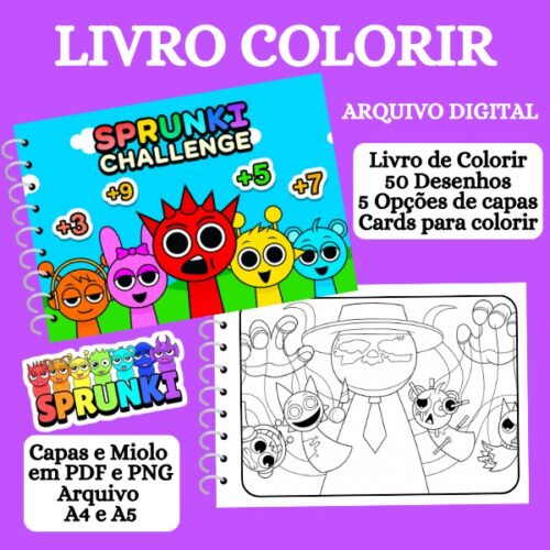 LIVRO COLORIR SPRUNKI – Arquivo digital