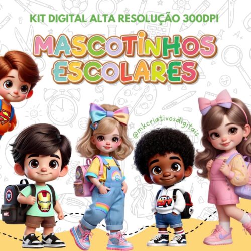 KIT DIGITAL MASCOTINHOS ESCOLARES