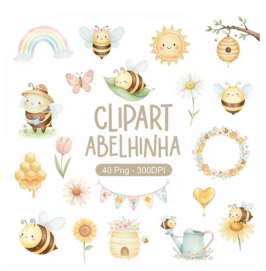 ML- Abelhinha Kit Digital Abelhinha - Imagem 1