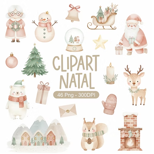 ML- Natal Minimalista Kit Digital Natal - Imagem 1