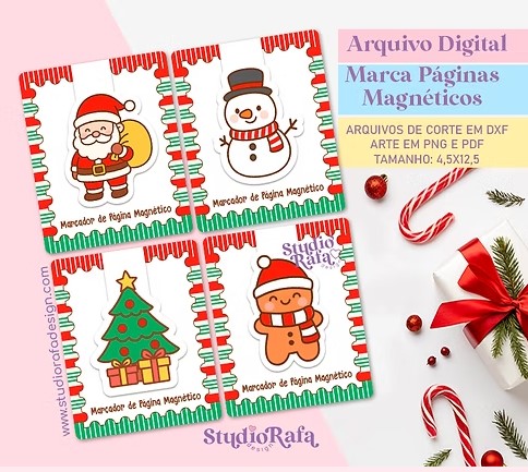 Marcadores de Páginas Magnéticos - Natalinos (arquivo digital)