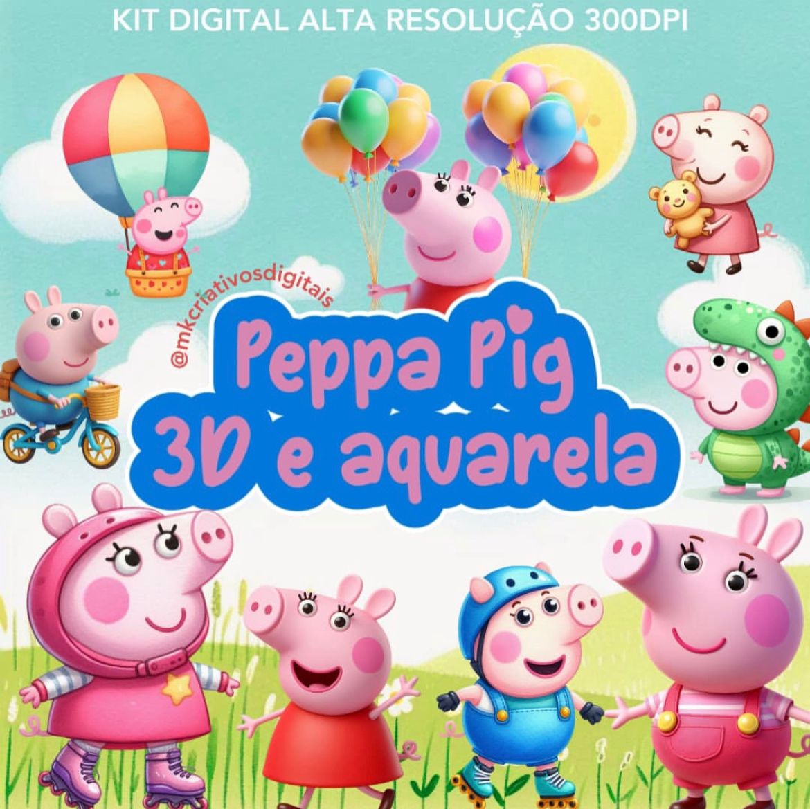 PEPPA PIG KIT DIGITAL Porquinha Rosa - Imagem 1
