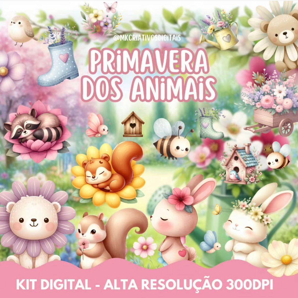 PRIMAVERA DOS ANIMAIS KIT DIGITAL PRIMAVERA DOS ANIMAIS - Imagem 1