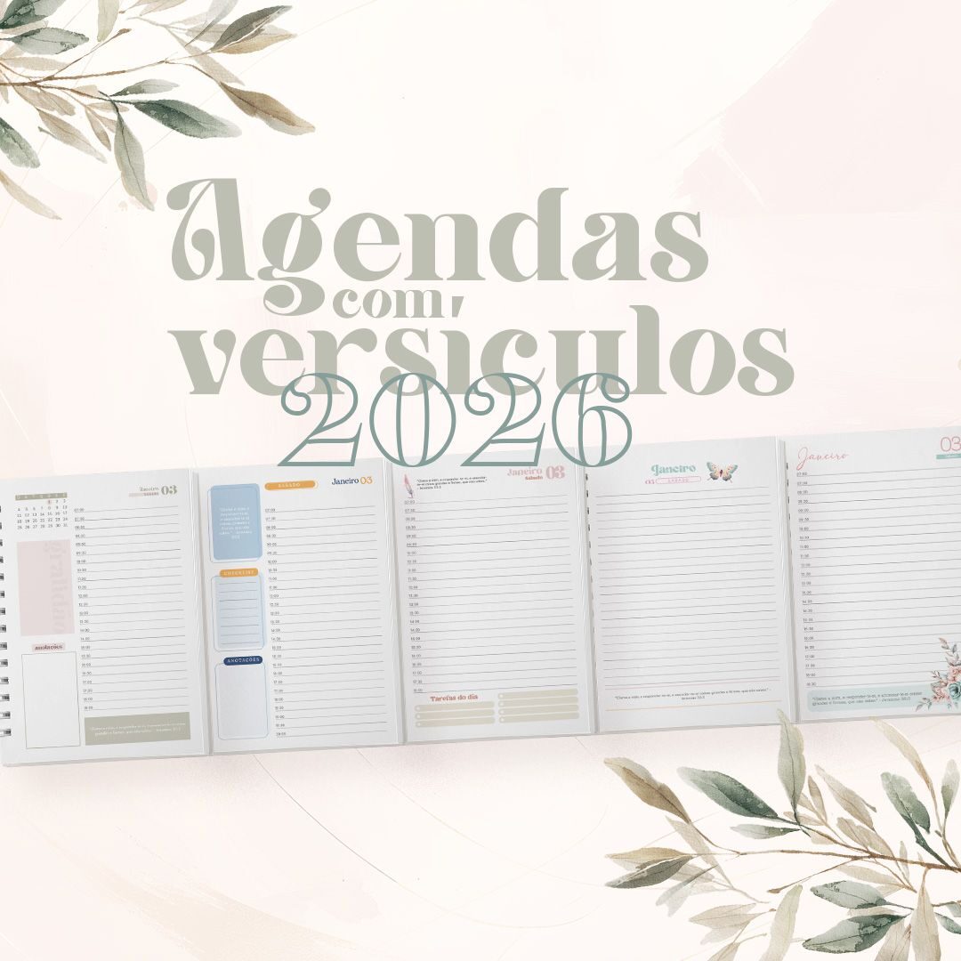 Pack Agendas com Versículos 2026 Pack Agendas com Versículos 2026 - Imagem 1
