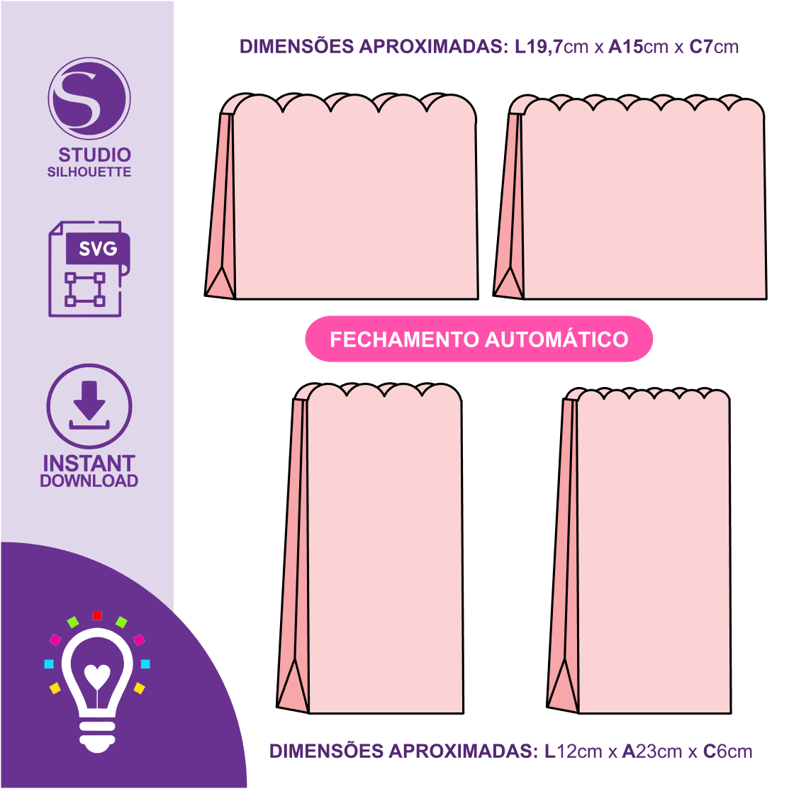 SACOLAS FECHAMENTO AUTOMÁTICO ARQUIVO SACOLA FECHAMENTO AUTOMÁTICO - Imagem 1