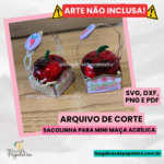 Sacolinha para Mini Maça Acrílica - Arte não inclusa
