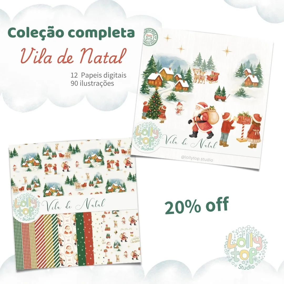 Vila de Natal Lollytop Studio® – Coleção completa Kit digital Vila de Natal - Coleção completa - Imagem 1