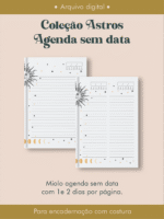 Agenda Sem Data Coleção Astros Costura