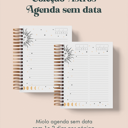 Agenda Sem Data Coleção Astros Wire-o