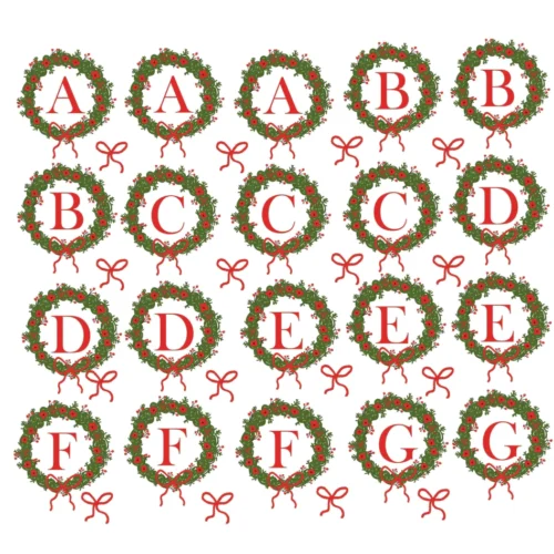 Arquivo Digital DTF UV Alfabeto Natal ( 1 metro)