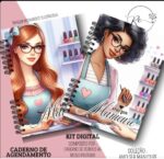 Kit Digital Caderno de Agendamentos ( Amo ser Manicure)