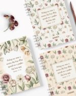 Arquivo Kit 7 Capas e Miolo Pautado Coleção Floral Romântico - Imagem 2