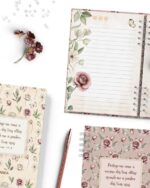 Arquivo Kit 7 Capas e Miolo Pautado Coleção Floral Romântico - Imagem 4