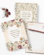 Arquivo Kit 7 Capas e Miolo Pautado Coleção Floral Romântico - Imagem 6