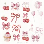 Cerejinhas e laços - Kit Digital - Imagem 5