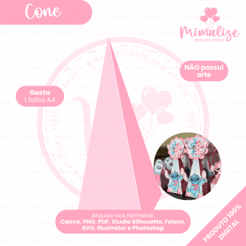 Arquivo Digital Molde Caixa Cone