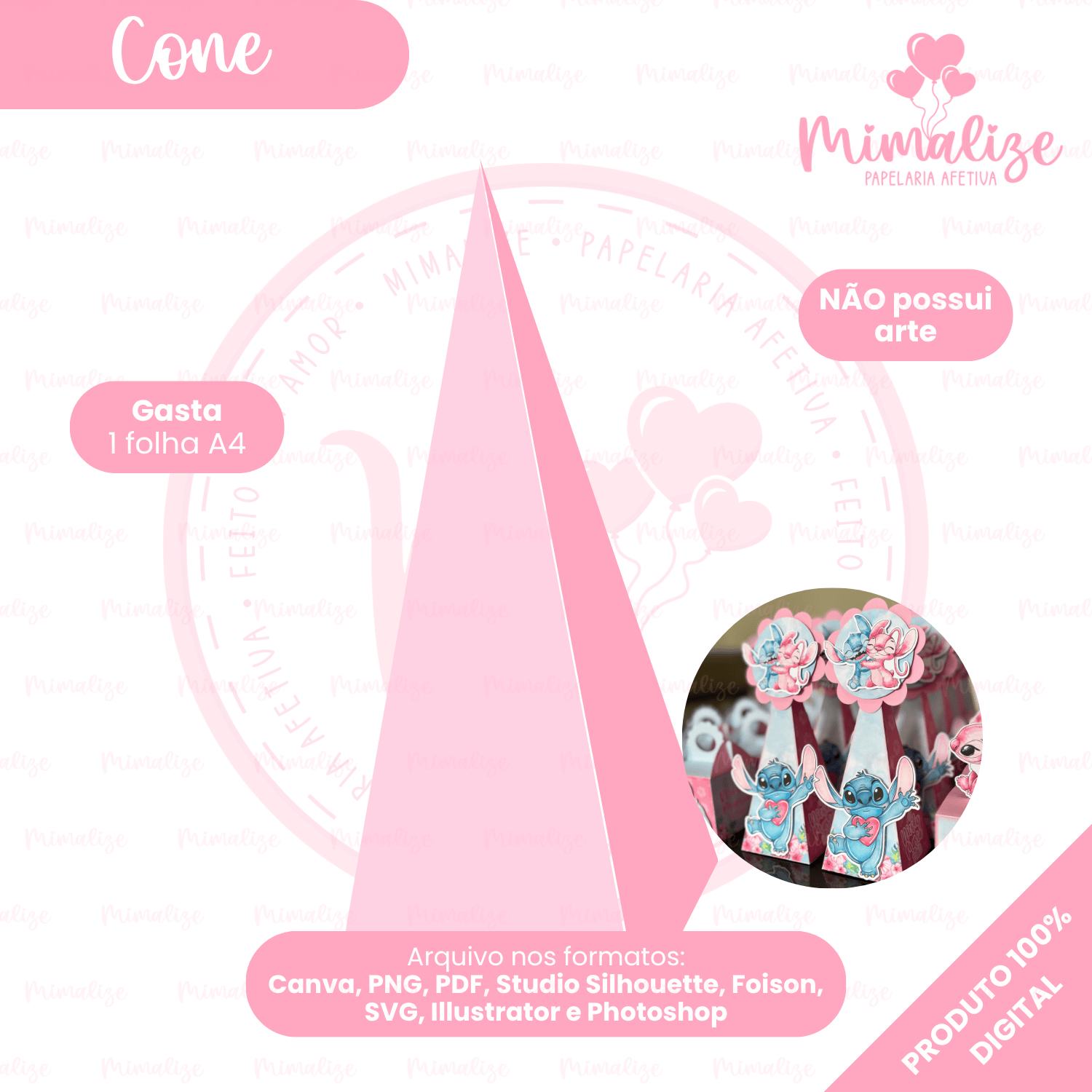 molde-cone Arquivo Digital Molde Caixa Cone - Imagem 1