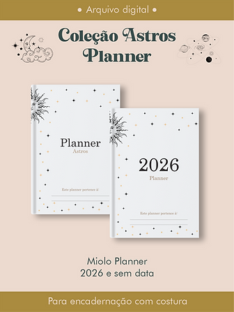 Planner Coleção Astros Costura