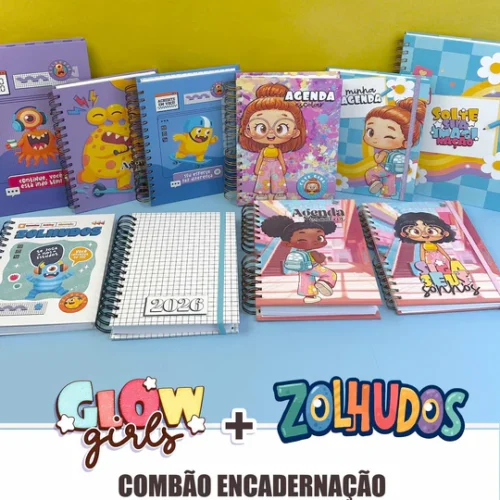 Escolar 2026 - Combão Encadernação Menina e Menino