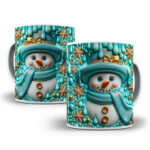 30 Artes para Caneca Bonecos de Neve Inflados 3D - Imagem 9