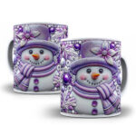 30 Artes para Caneca Bonecos de Neve Inflados 3D - Imagem 2