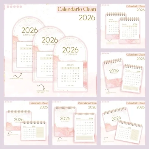 CALENDÁRIOS CLEAN (arquivo digital)