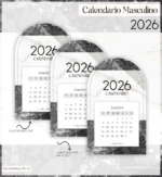 CALENDÁRIO MASCULINO (arquivo digital) - Imagem 2