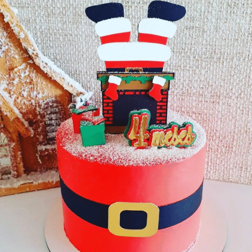 Arquivo de Corte Topo de Bolo Natal - Chaminé