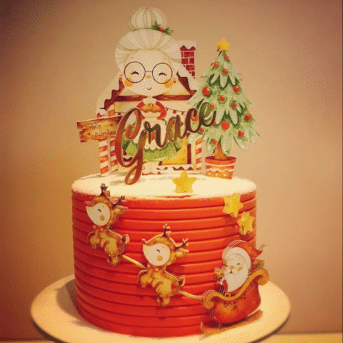 Arquivo de Corte Topo de Bolo Natal Vovó Noel