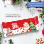 Artes para embalagem chocolate - Feliz Natal