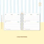 Agenda Escolar 2026 – Azul com amarelo (Mini quadrada) – 1 e 2DPP - Imagem 4