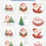 Kit Tag Redonda 6cm- Natal - Imagem 4