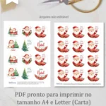 Kit Tag Redonda 6cm- Natal - Imagem 3