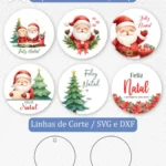 Kit Tag Redonda 6cm- Natal - Imagem 2
