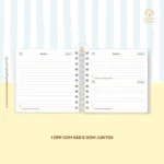 Agenda Escolar 2026 – Azul com amarelo (Mini quadrada) – 1 e 2DPP - Imagem 2