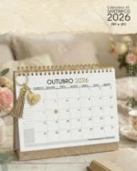 PDF Calendário de mesa Santinhos A5 horizontal 2026 + 12 Capas - Imagem 7